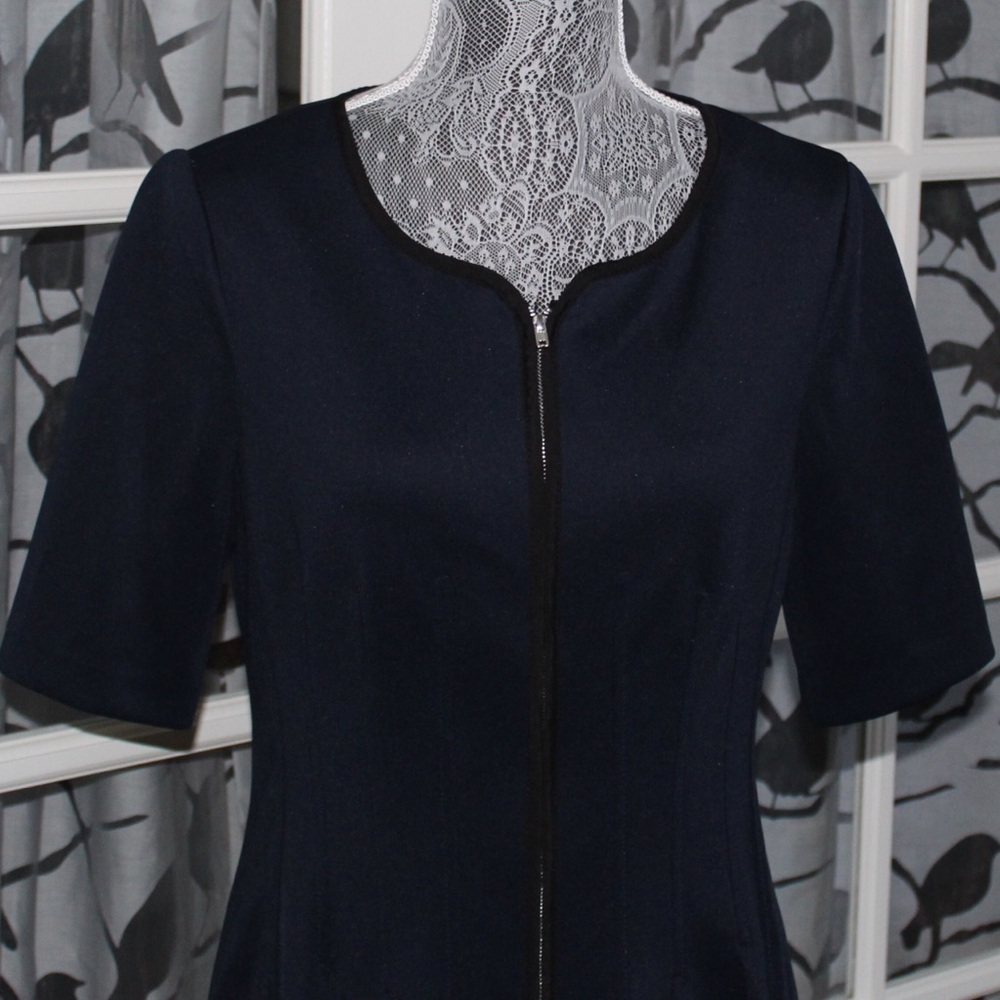 Betsey Zip-Front Fit-and-Flare Dress, Size 10 - Picture 4 of 12